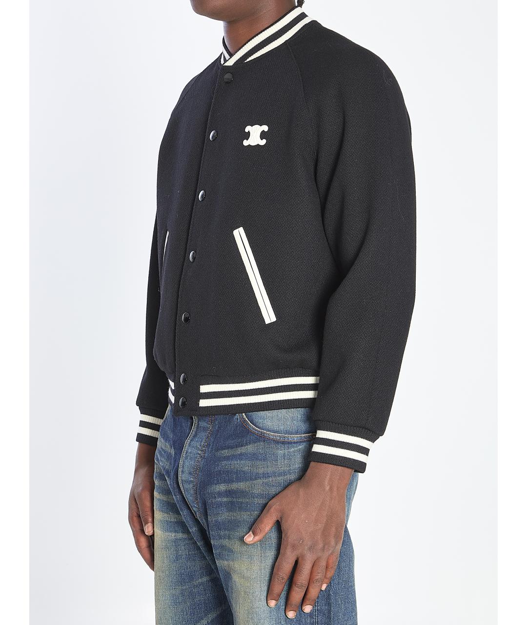 CELINE Черная шерстяная куртка, фото 3