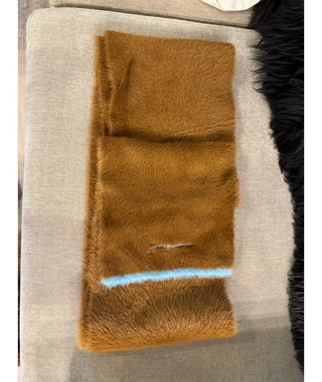 JACQUEMUS Коричневый шарф, фото 3