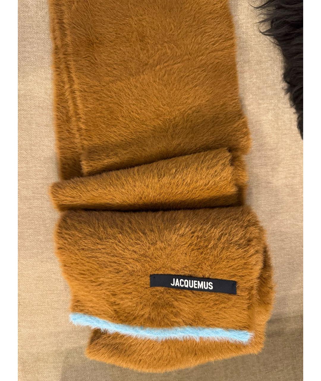 JACQUEMUS Коричневый шарф, фото 2