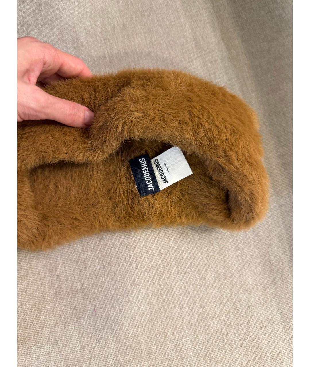 JACQUEMUS Коричневая повязка на голову, фото 2