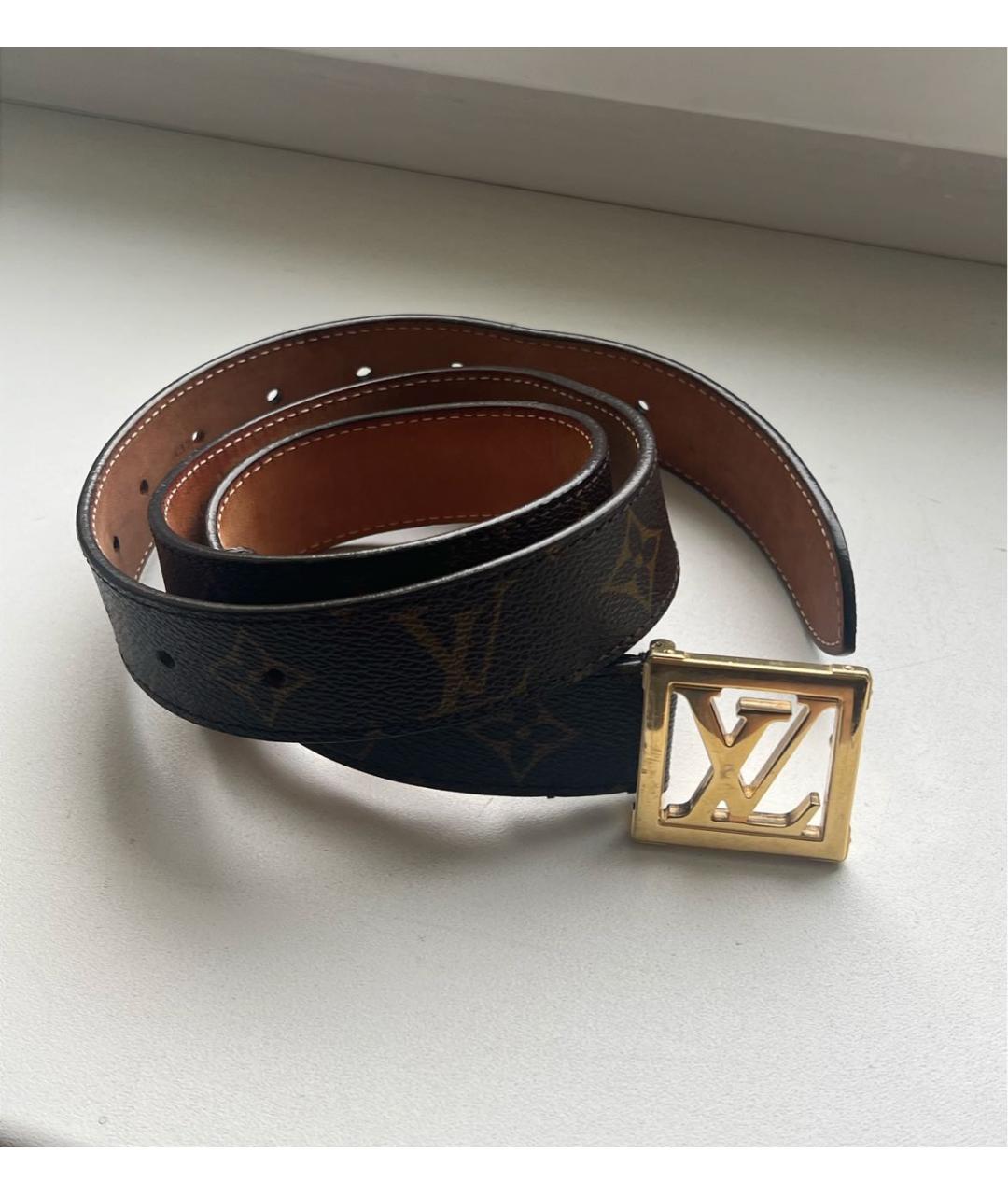 LOUIS VUITTON Коричневый ремень, фото 5