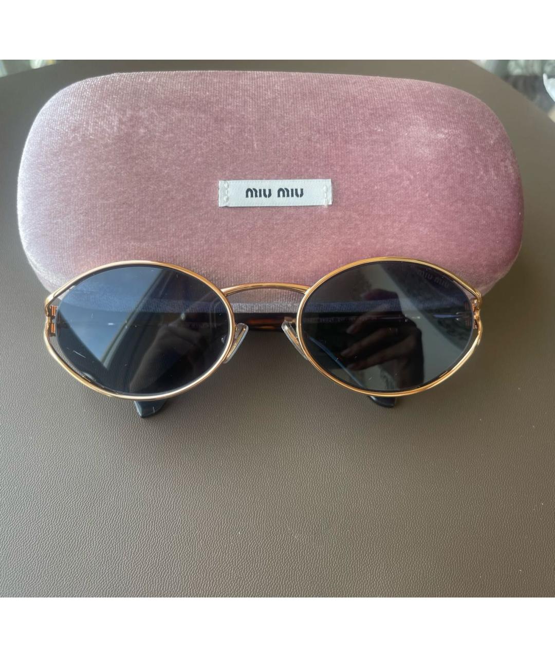 MIU MIU Металлические солнцезащитные очки, фото 3
