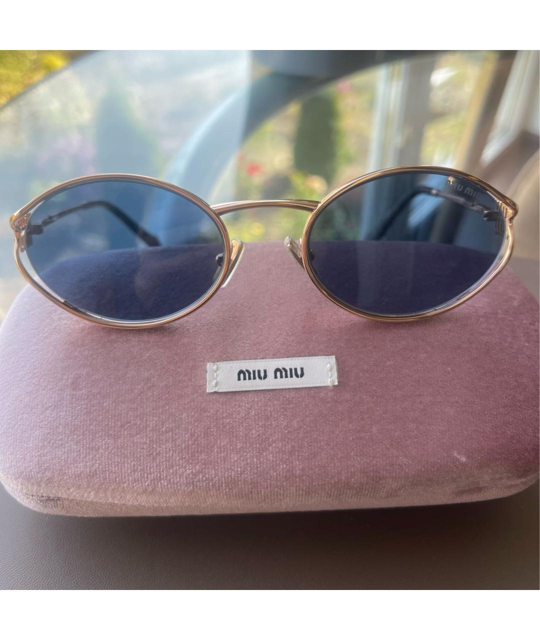 MIU MIU Металлические солнцезащитные очки, фото 4