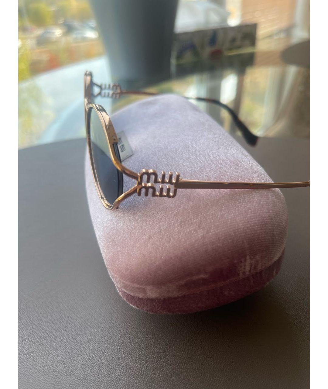 MIU MIU Металлические солнцезащитные очки, фото 2