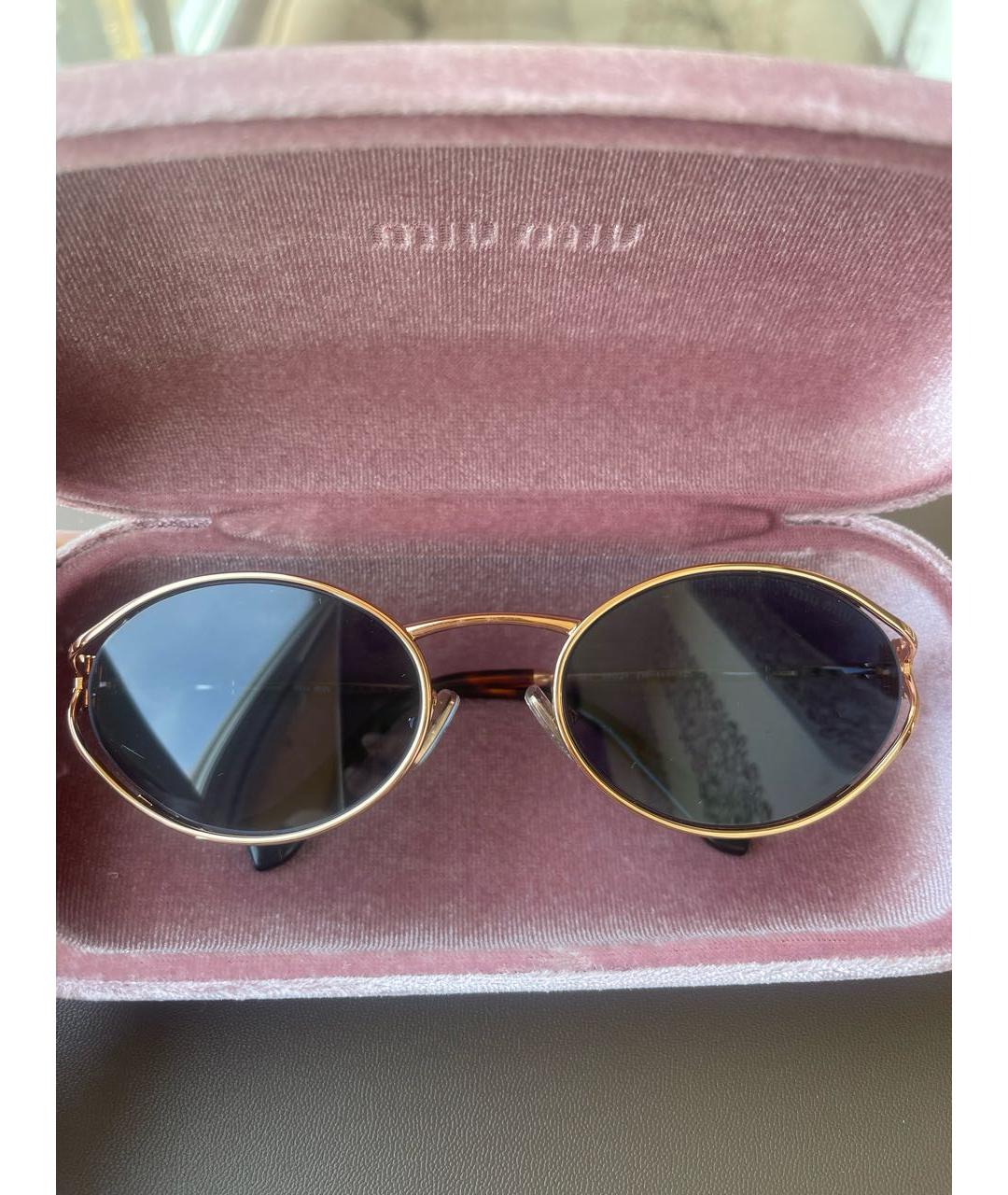 MIU MIU Металлические солнцезащитные очки, фото 5