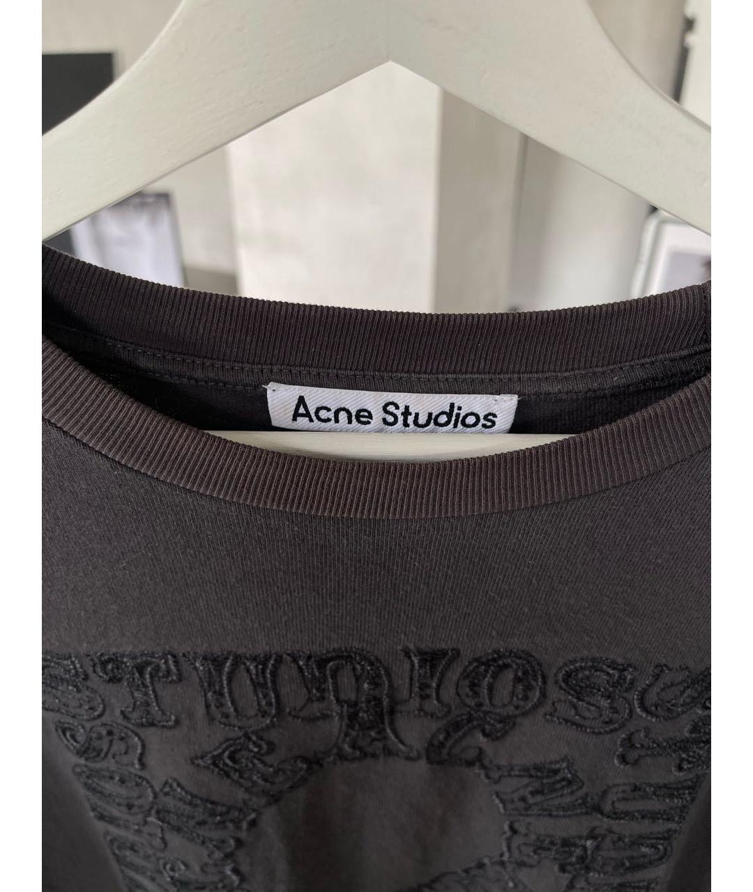 ACNE STUDIOS Антрацитовая футболка, фото 4