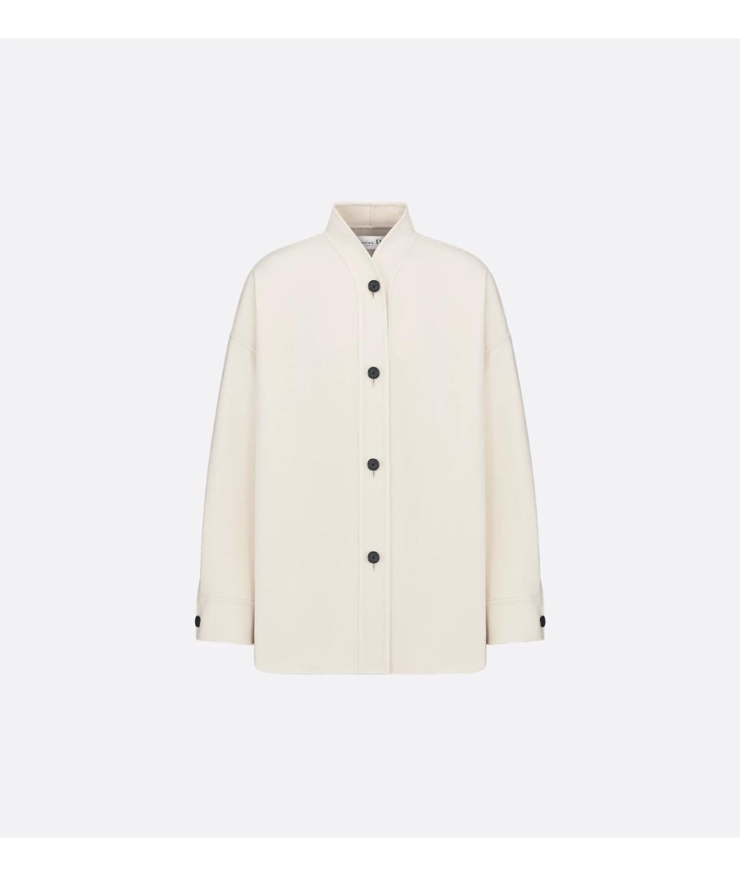 CHRISTIAN DIOR Белое шерстяное пальто, фото 4