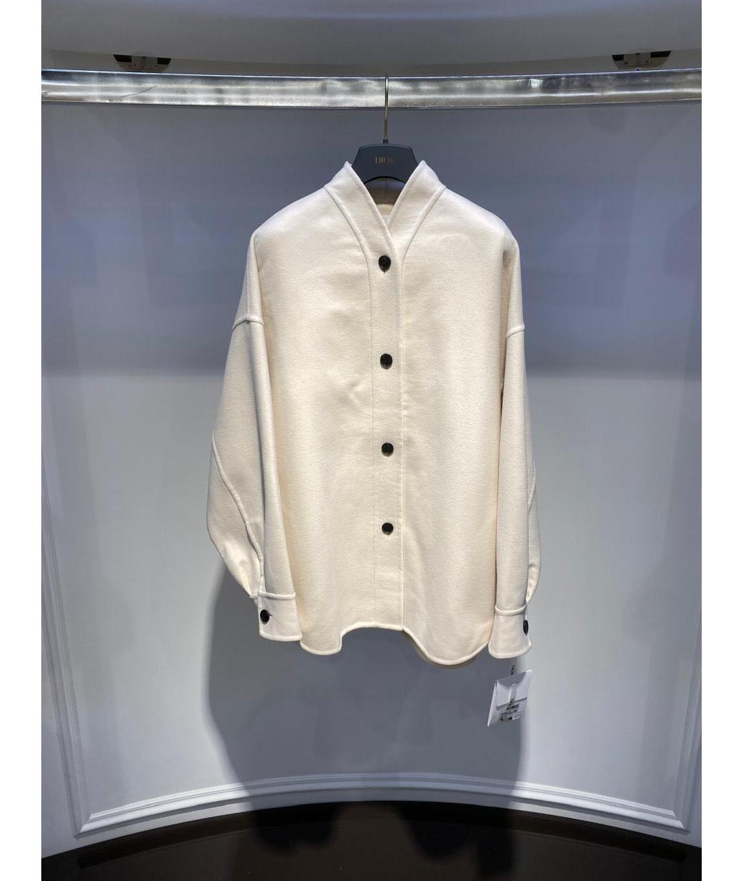 CHRISTIAN DIOR Белое шерстяное пальто, фото 2