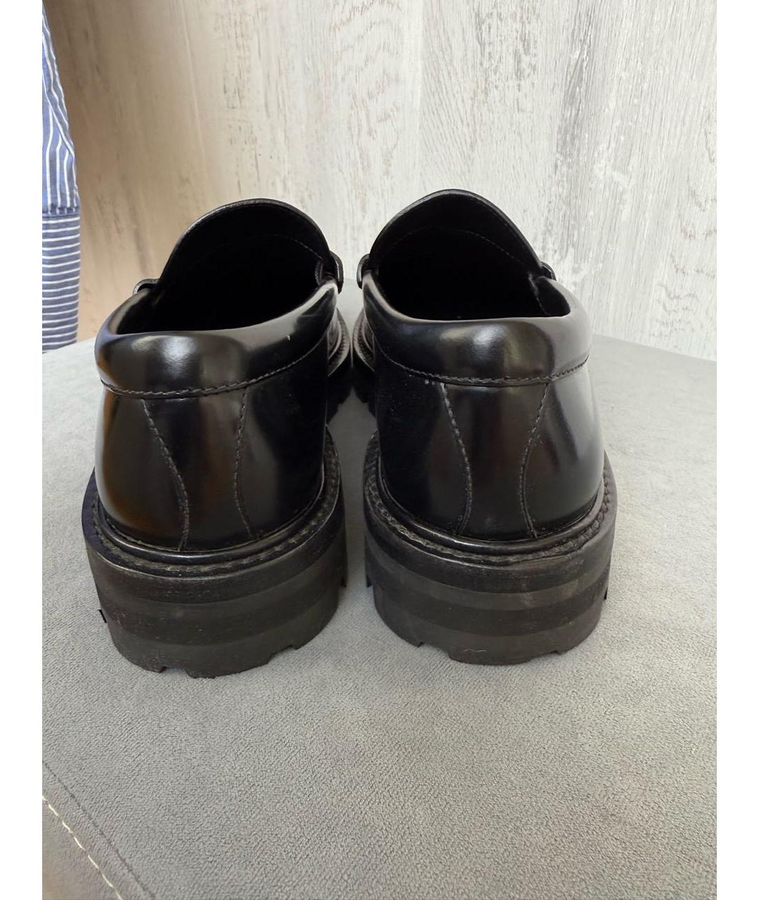 CELINE Черные кожаные лоферы, фото 4