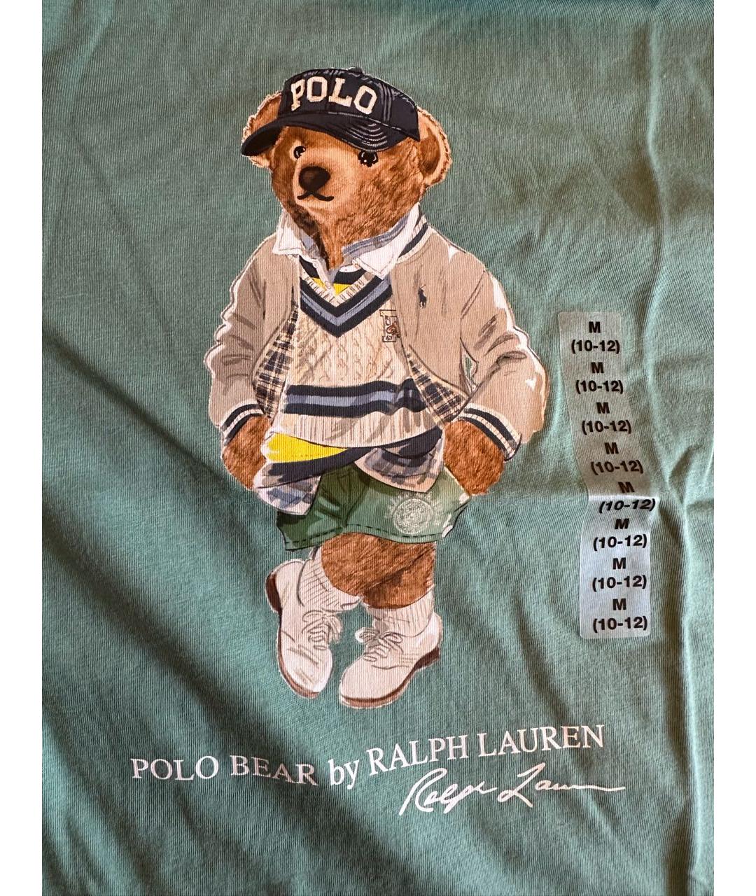 POLO RALPH LAUREN Зеленая хлопковая детская футболка, фото 5