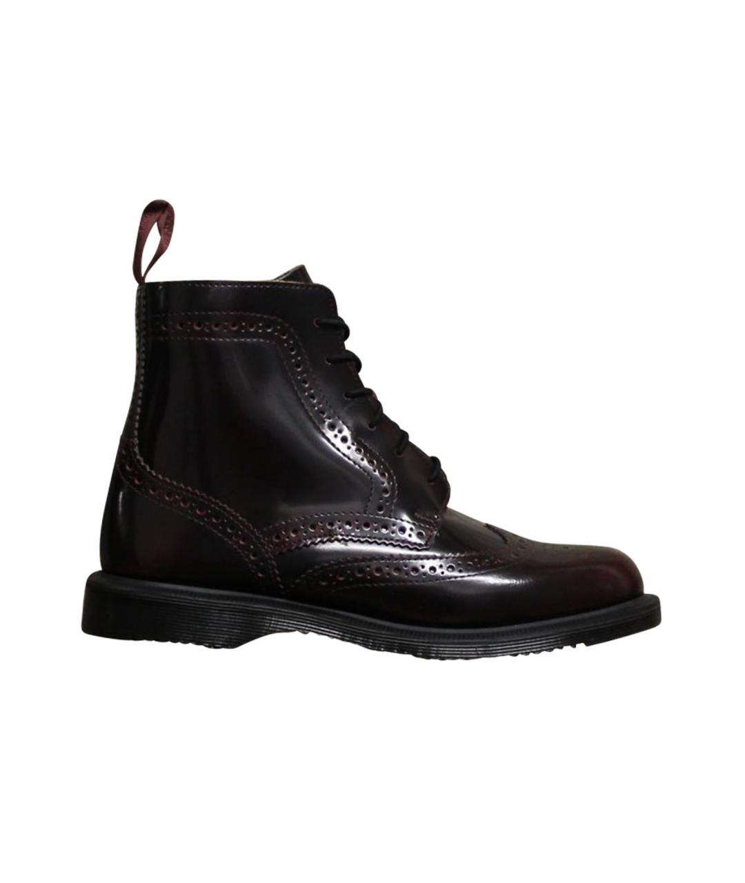 DR. MARTENS Бордовые ботинки из лакированной кожи, фото 1