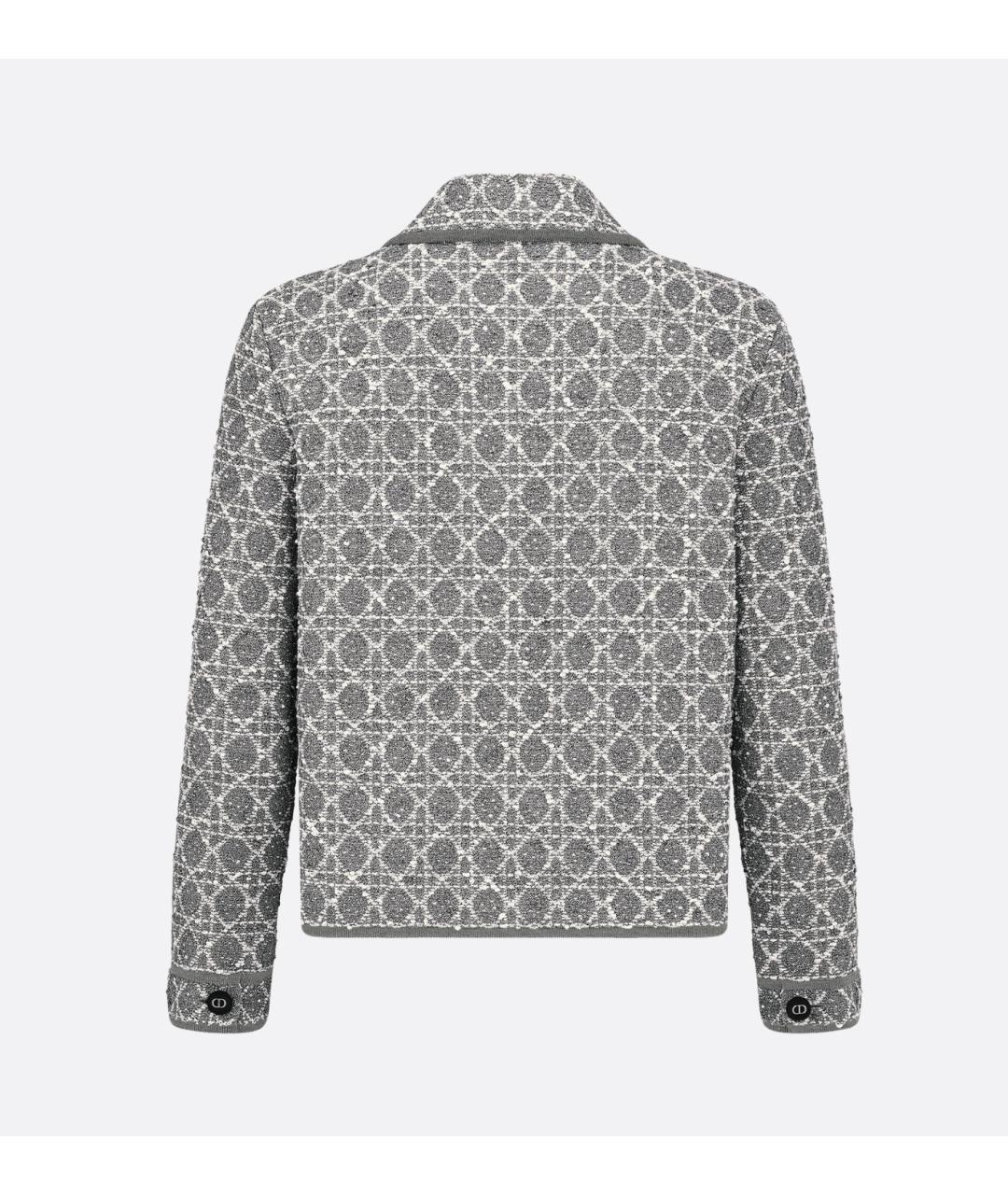 CHRISTIAN DIOR Серый хлопковый жакет/пиджак, фото 2