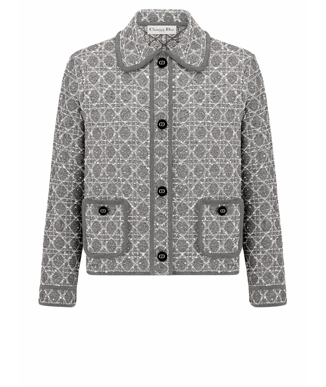 CHRISTIAN DIOR Серый хлопковый жакет/пиджак, фото 1