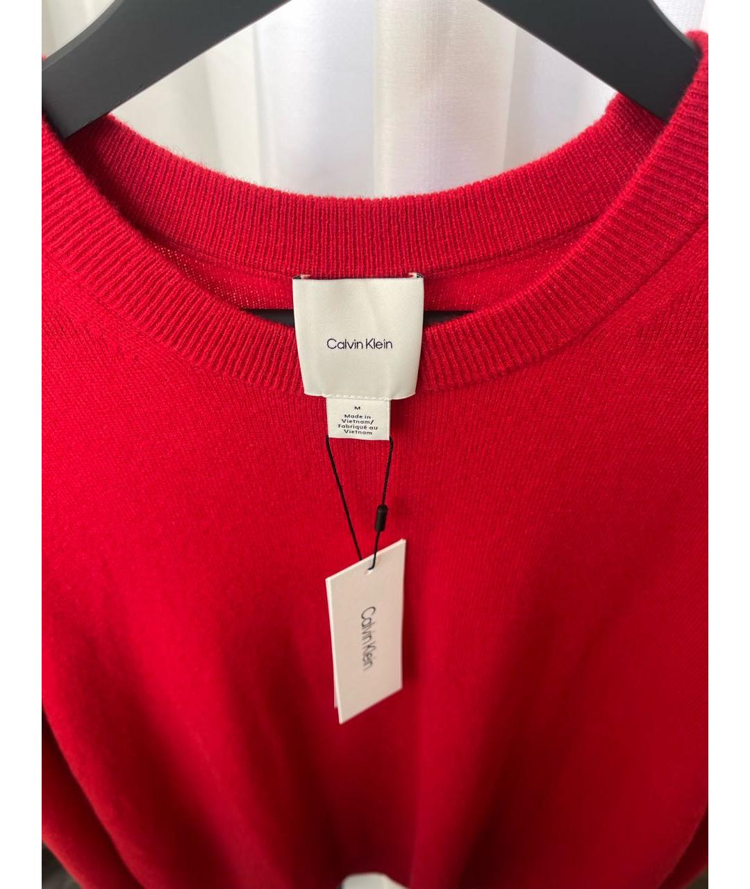 CALVIN KLEIN Красный кашемировый джемпер / свитер, фото 2