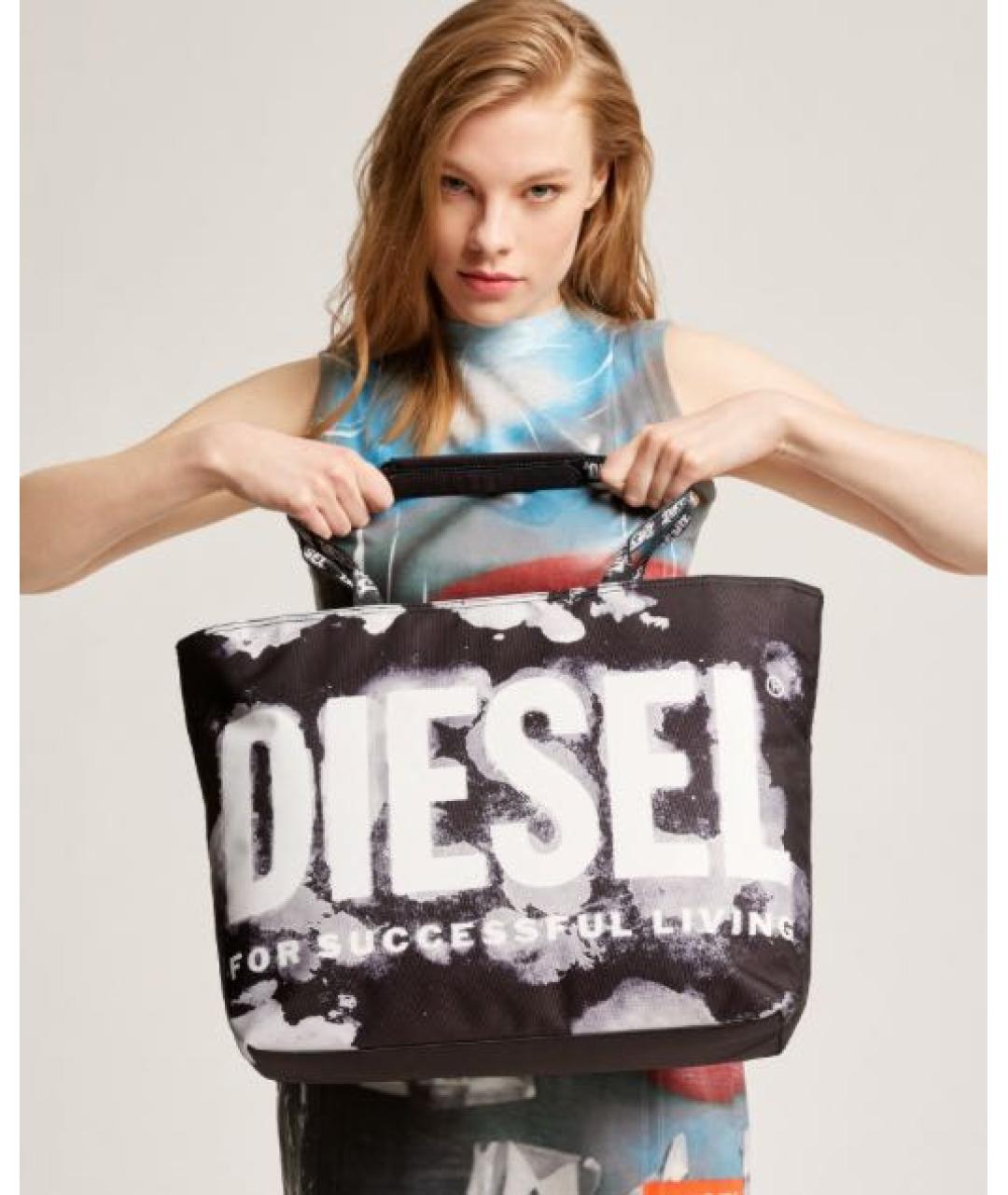 DIESEL Черная сумка тоут, фото 5