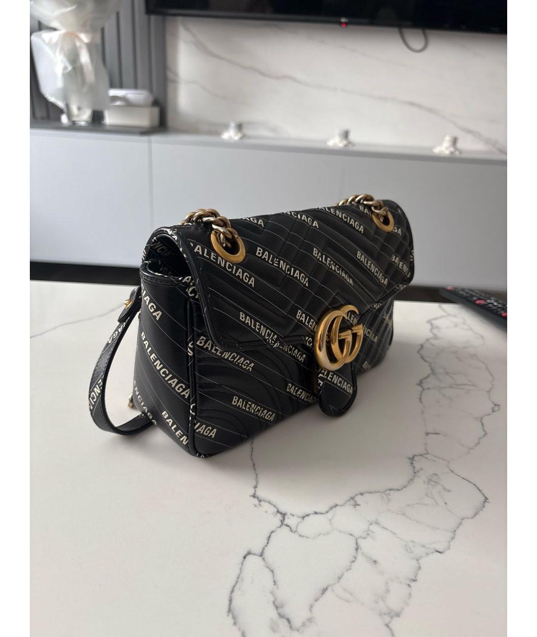GUCCI Черная кожаная сумка через плечо, фото 2