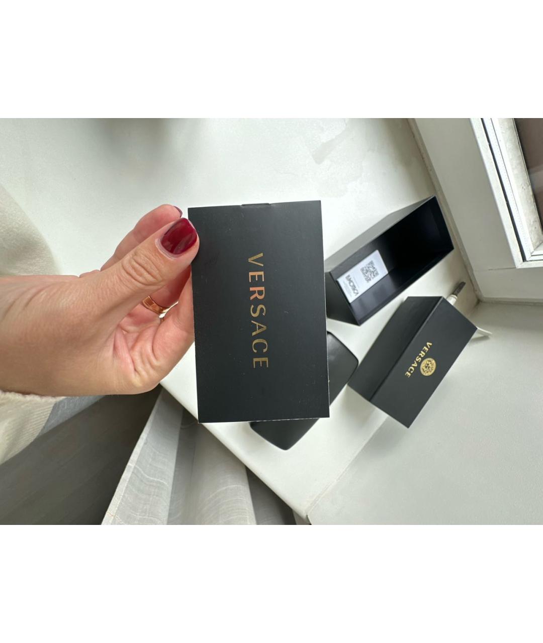 VERSACE Белые пластиковые солнцезащитные очки, фото 6