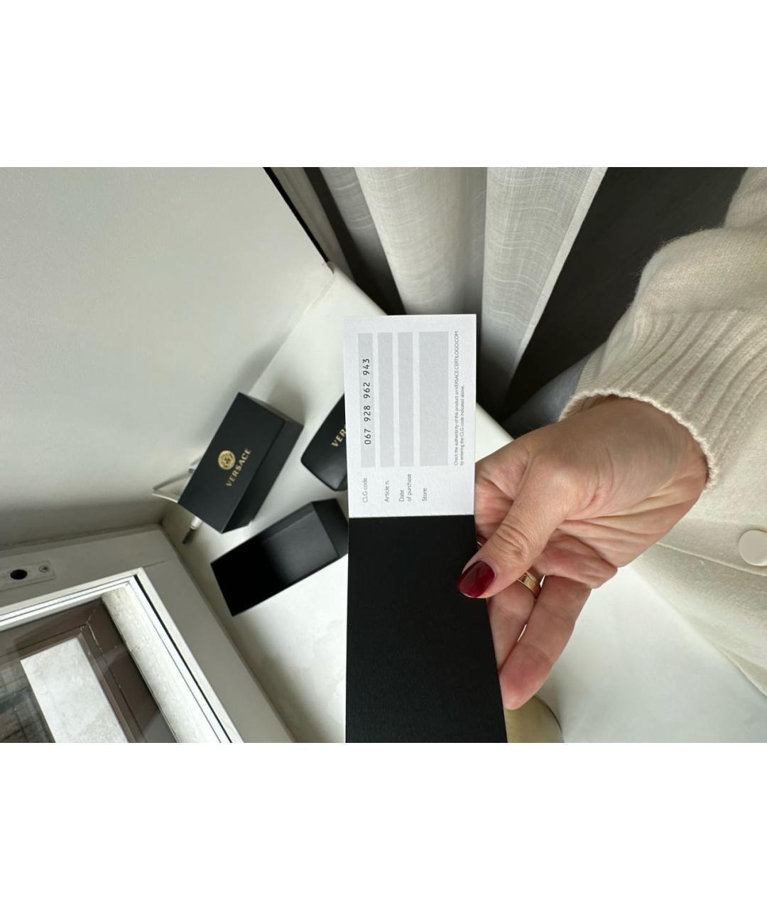 VERSACE Белые пластиковые солнцезащитные очки, фото 8