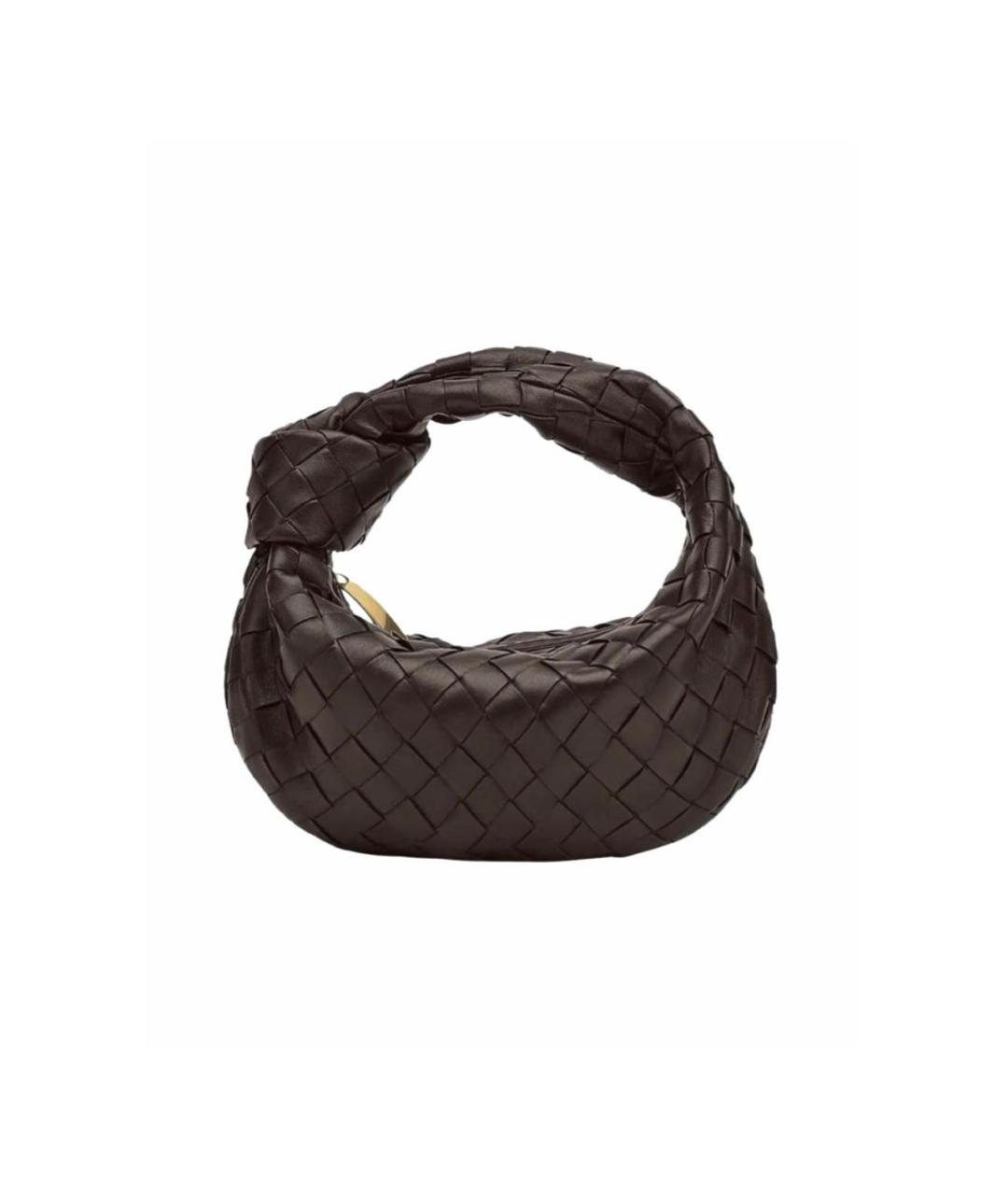 BOTTEGA VENETA Коричневая кожаная сумка с короткими ручками, фото 4