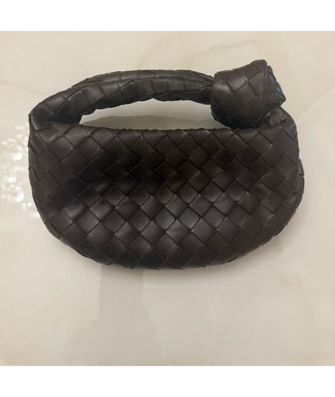 BOTTEGA VENETA Коричневая кожаная сумка с короткими ручками, фото 3