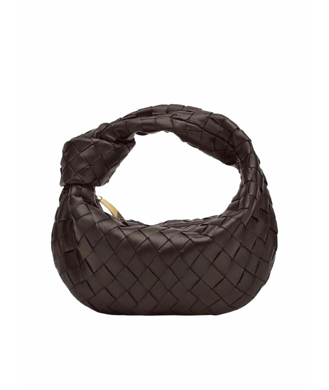 BOTTEGA VENETA Коричневая кожаная сумка с короткими ручками, фото 1