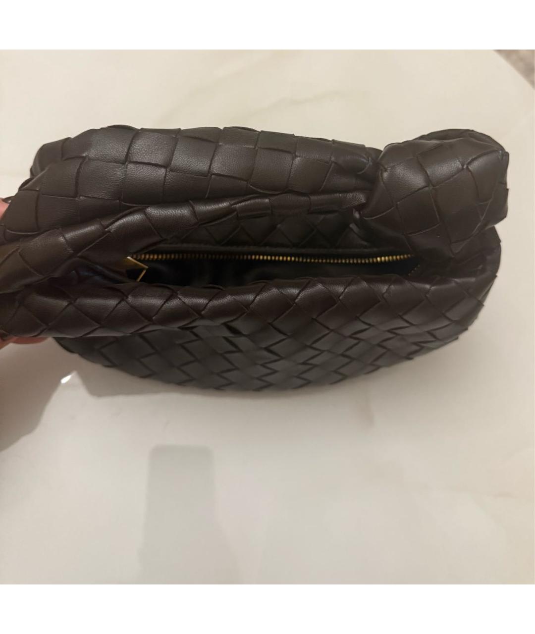 BOTTEGA VENETA Коричневая кожаная сумка с короткими ручками, фото 2