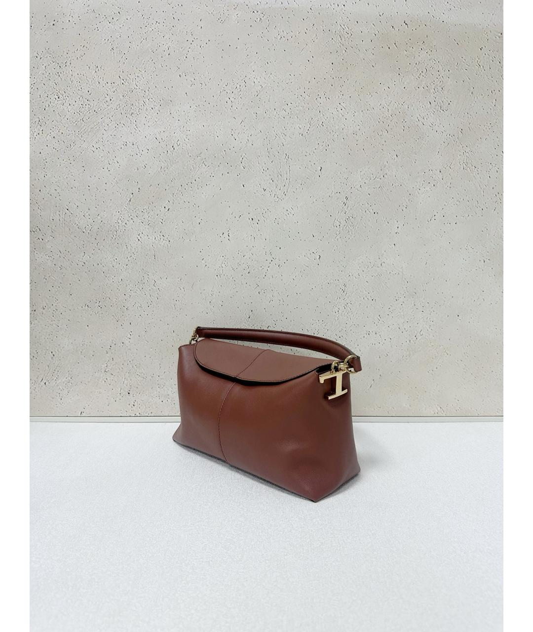 TOD'S Коричневая кожаная сумка тоут, фото 3
