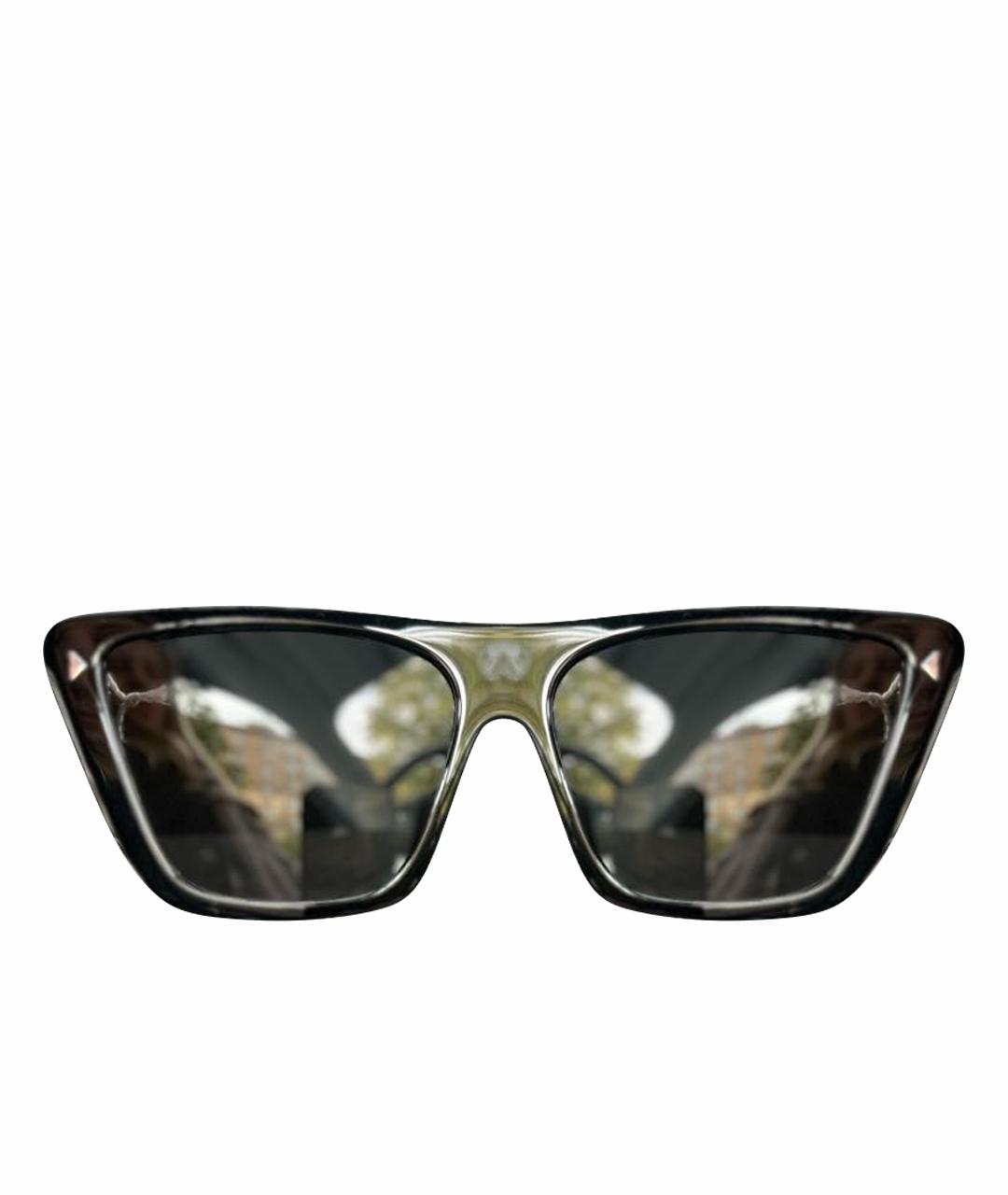 PRADA Черные пластиковые солнцезащитные очки, фото 1