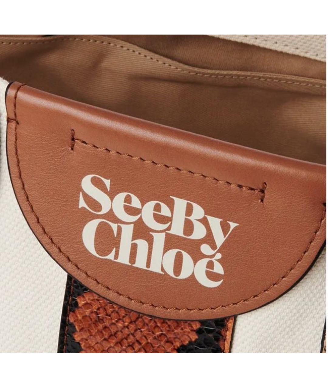 SEE BY CHLOE Бежевая сумка тоут, фото 3
