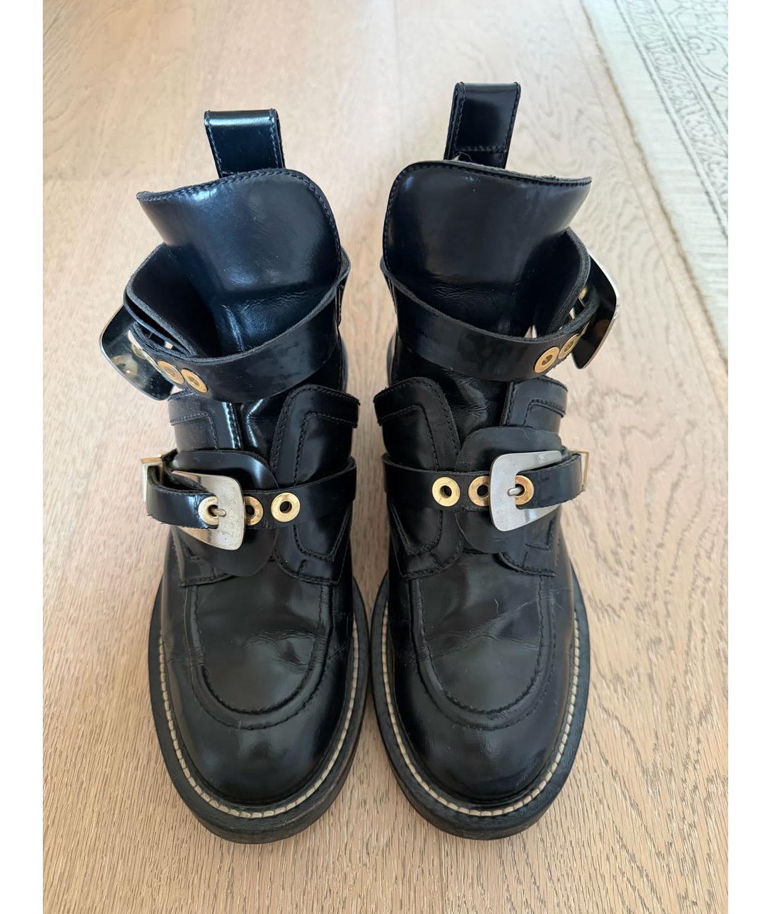 BALENCIAGA Черные кожаные высокие ботинки, фото 2