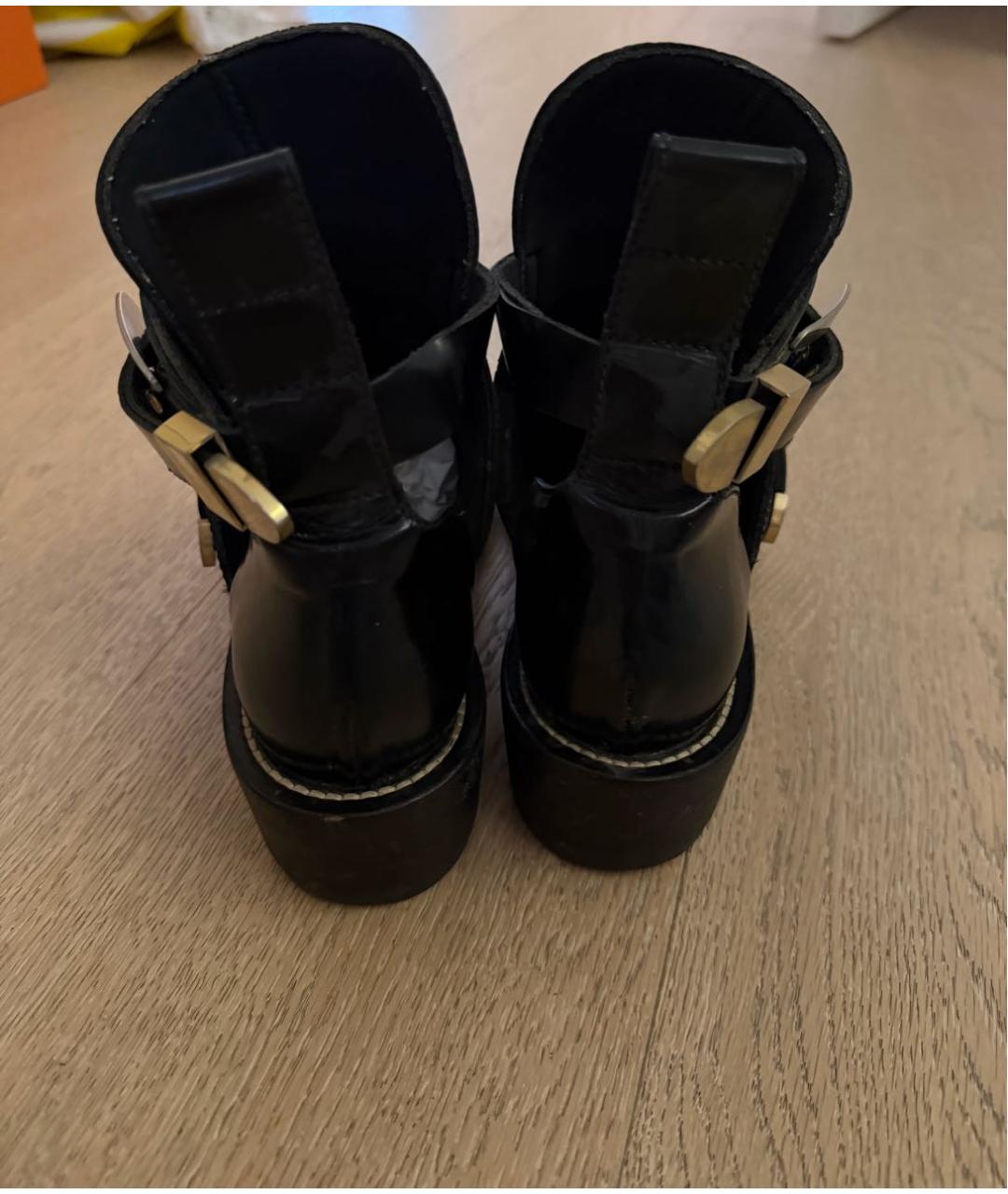 BALENCIAGA Черные кожаные высокие ботинки, фото 4