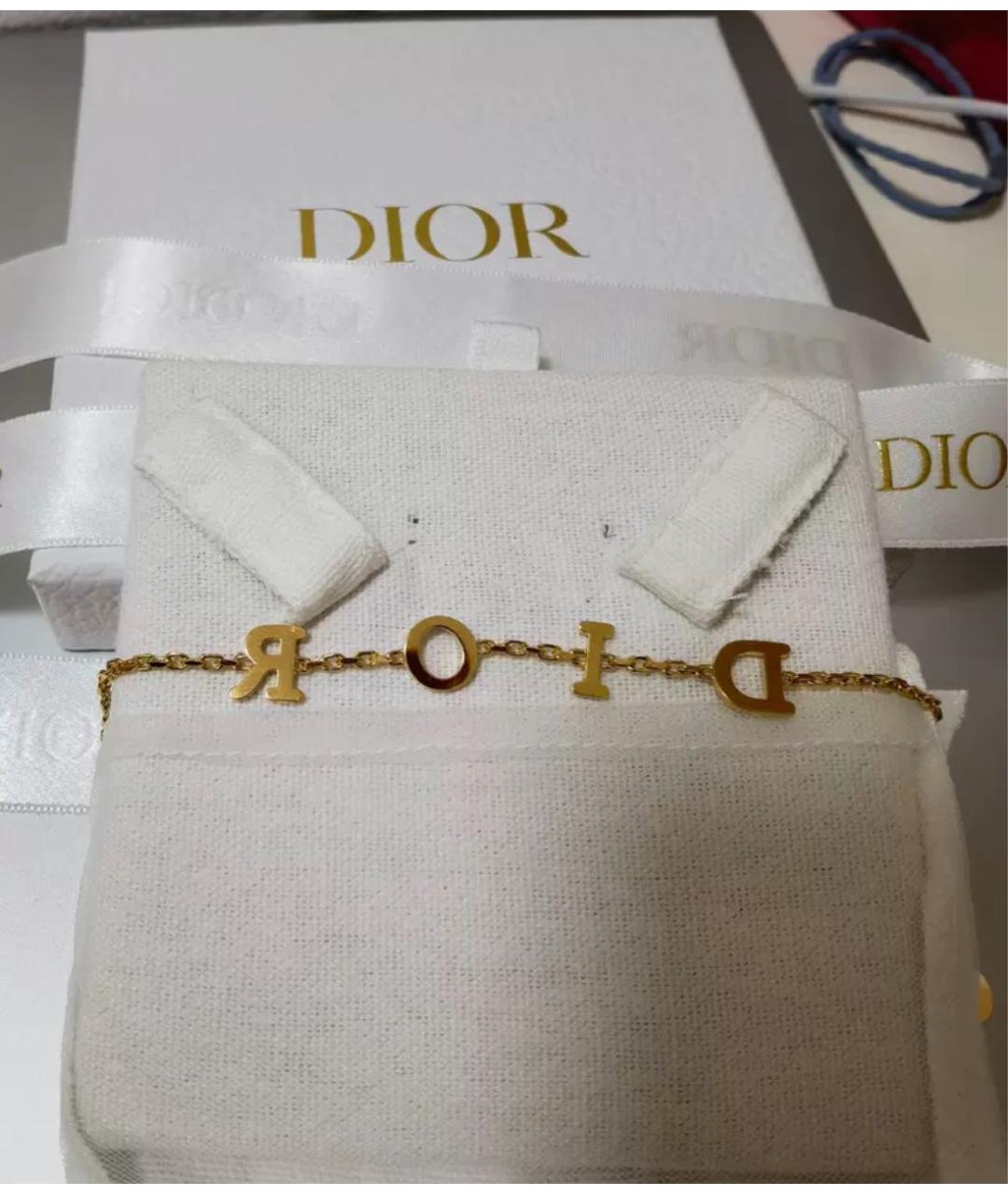 CHRISTIAN DIOR Золотой металлический браслет, фото 4