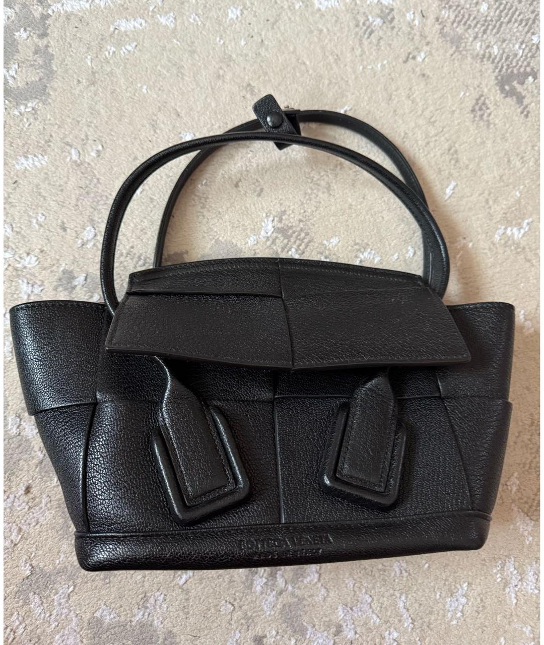 BOTTEGA VENETA Черная кожаная сумка через плечо, фото 3