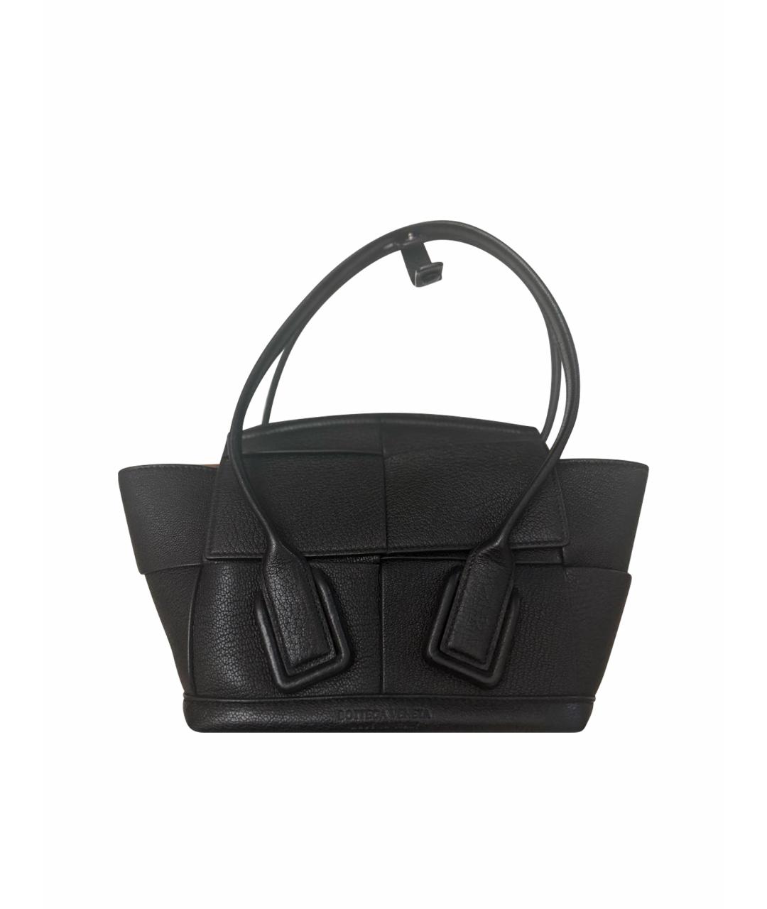 BOTTEGA VENETA Черная кожаная сумка через плечо, фото 1