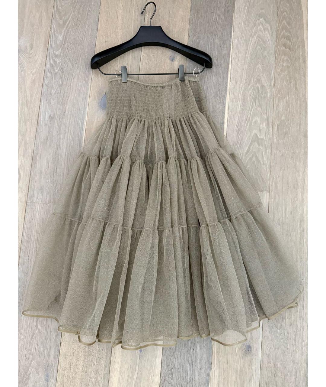 CHRISTIAN DIOR Бежевая юбка макси, фото 4