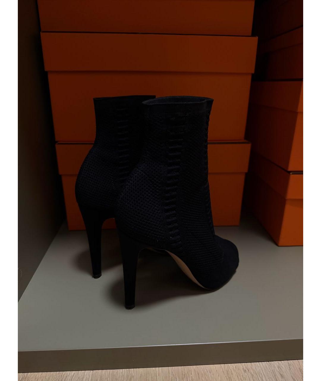 GIANVITO ROSSI Черные текстильные полусапоги, фото 3