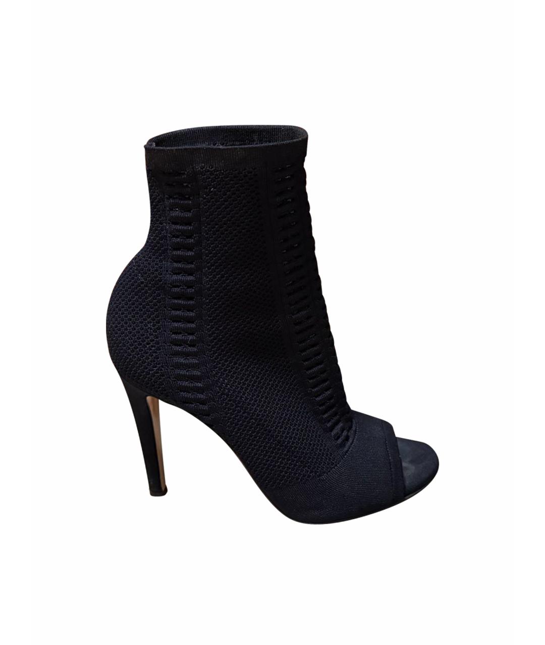GIANVITO ROSSI Черные текстильные полусапоги, фото 1