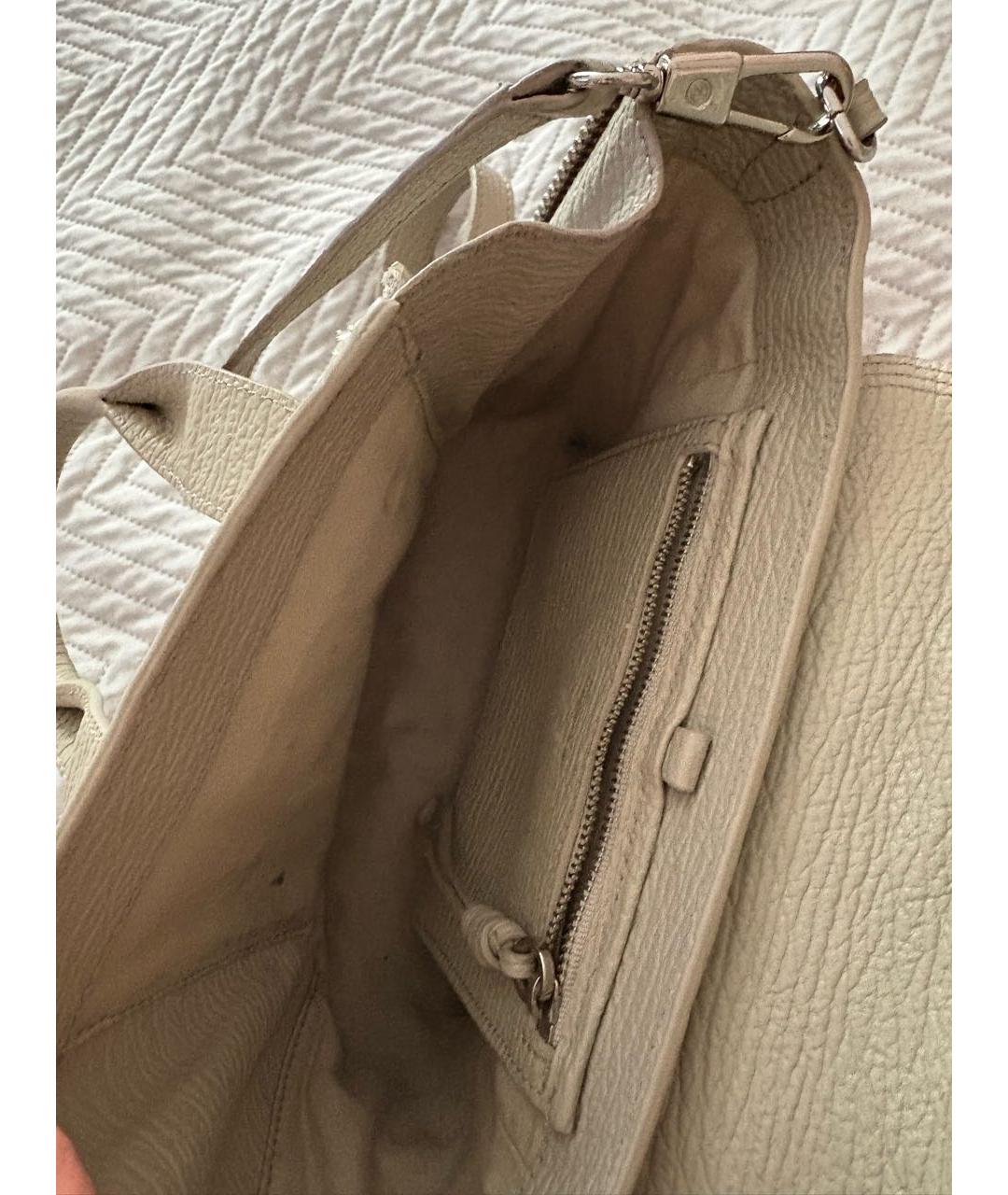3.1 PHILLIP LIM Серая кожаная сумка с короткими ручками, фото 4