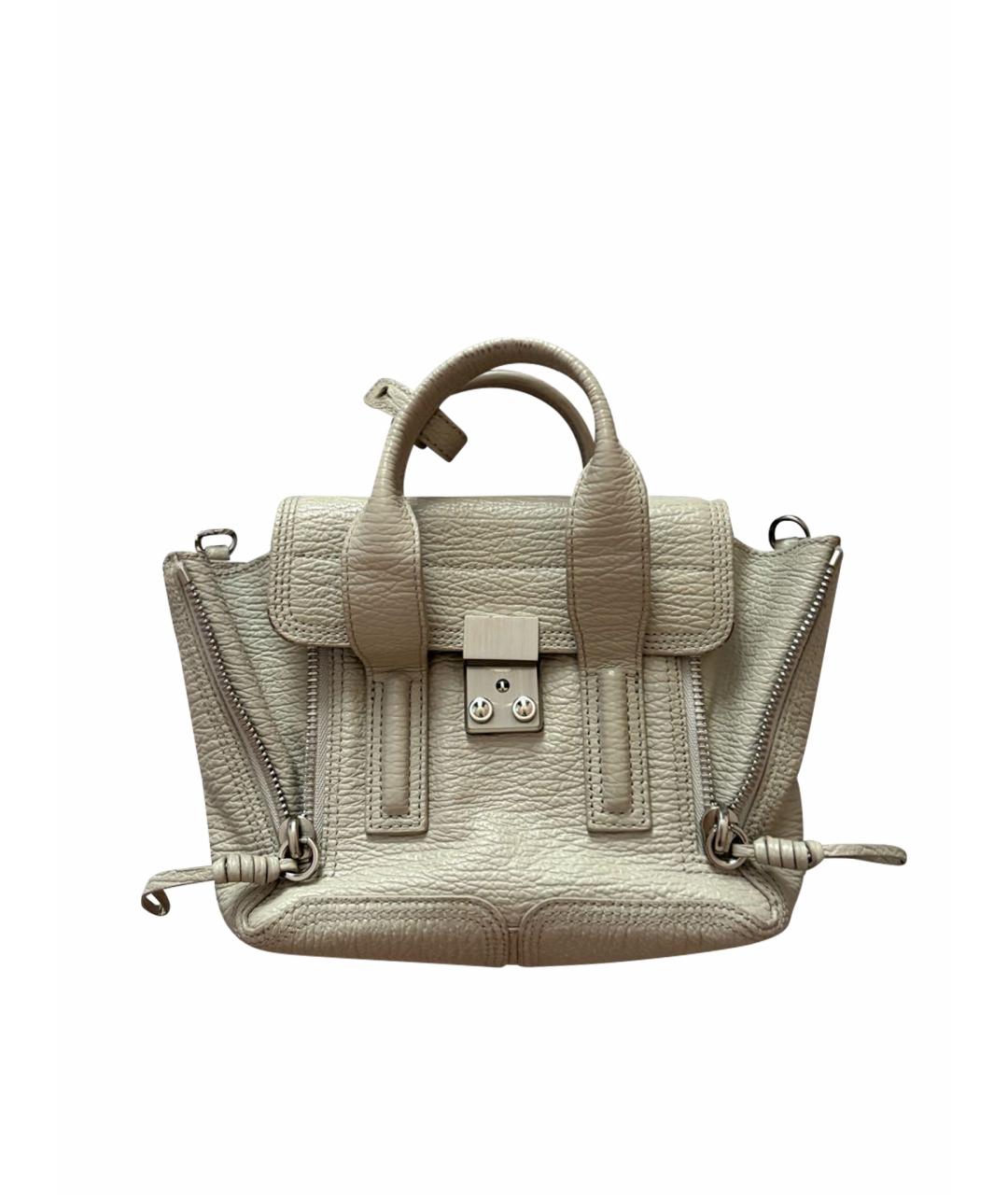3.1 PHILLIP LIM Серая кожаная сумка с короткими ручками, фото 1