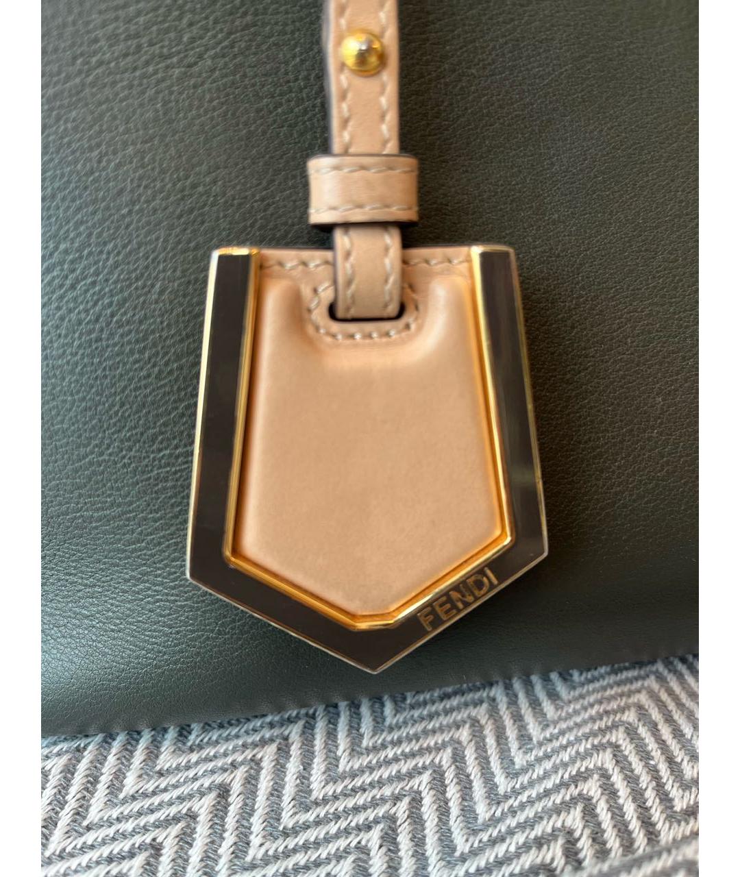 FENDI Бежевая кожаная сумка тоут, фото 2
