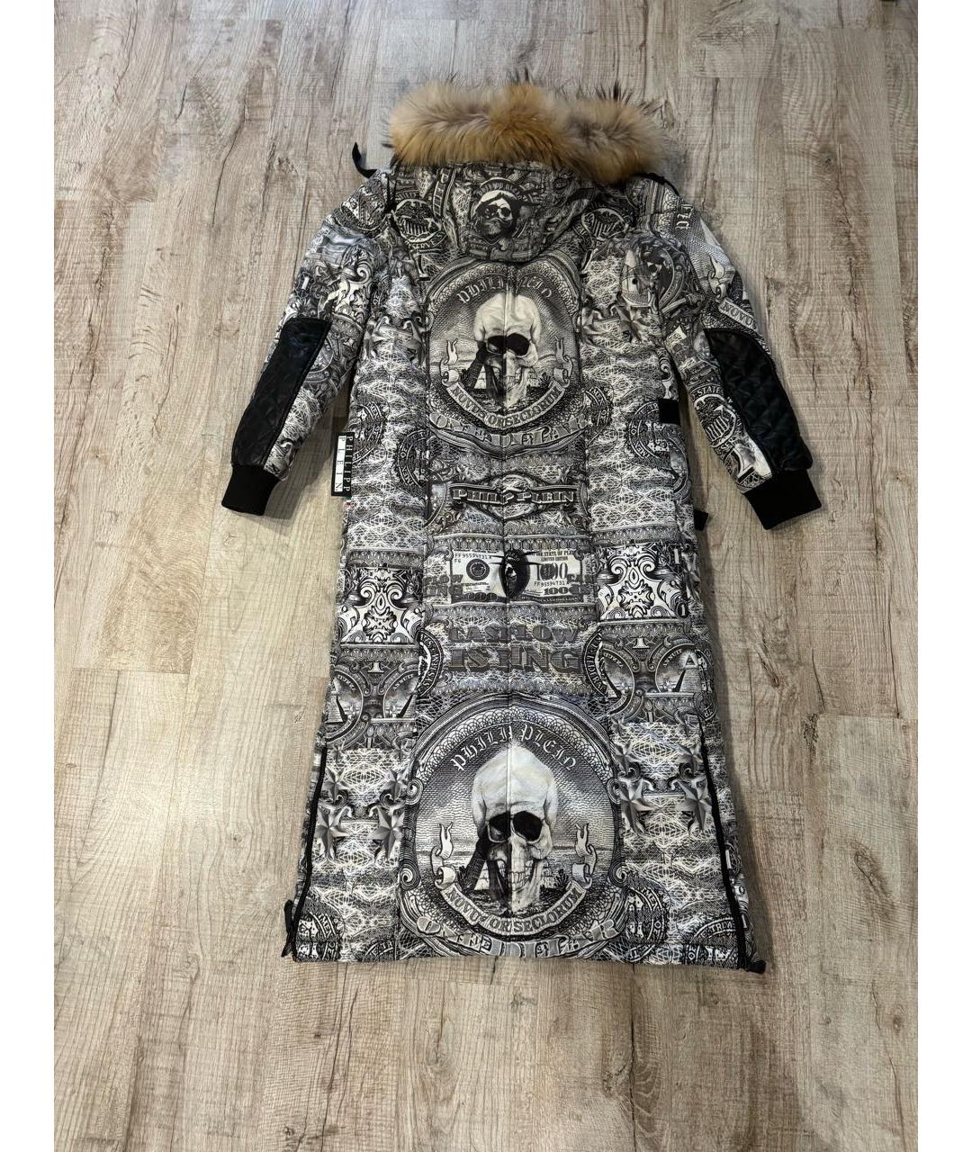 PHILIPP PLEIN Серебрянный пуховик, фото 2
