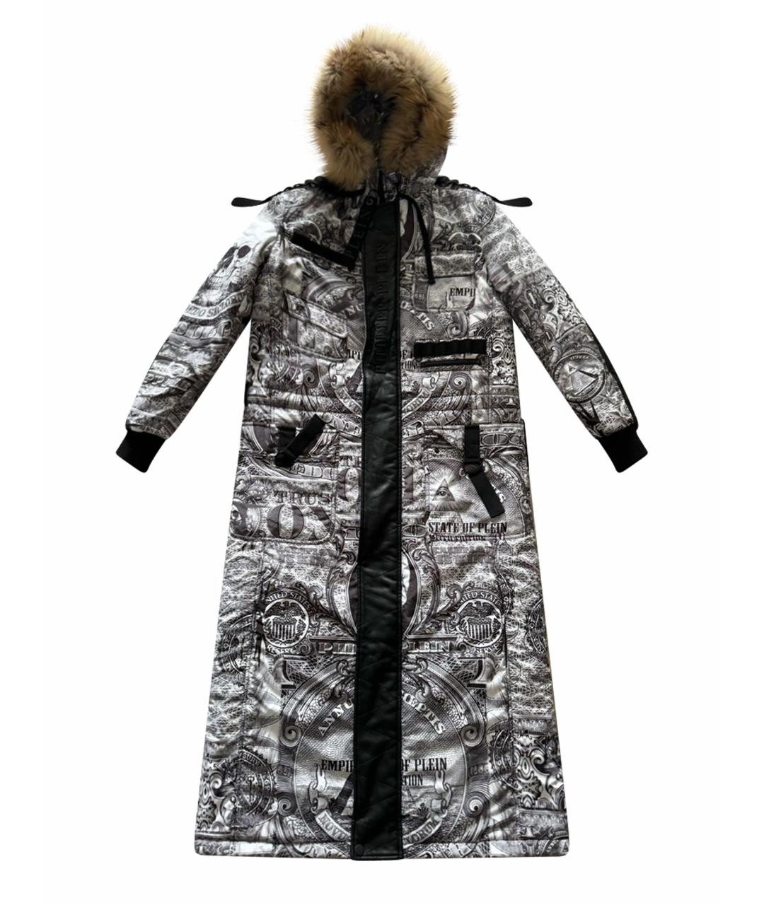 PHILIPP PLEIN Серебрянный пуховик, фото 1