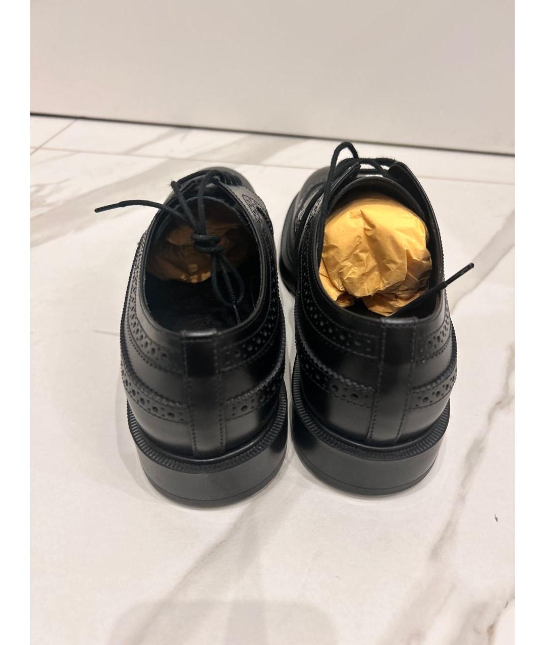 TOD'S Черные кожаные туфли, фото 4