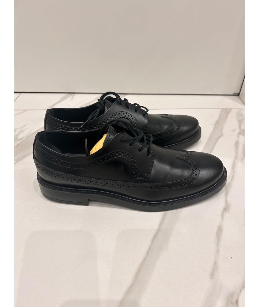 TOD'S Черные кожаные туфли, фото 6