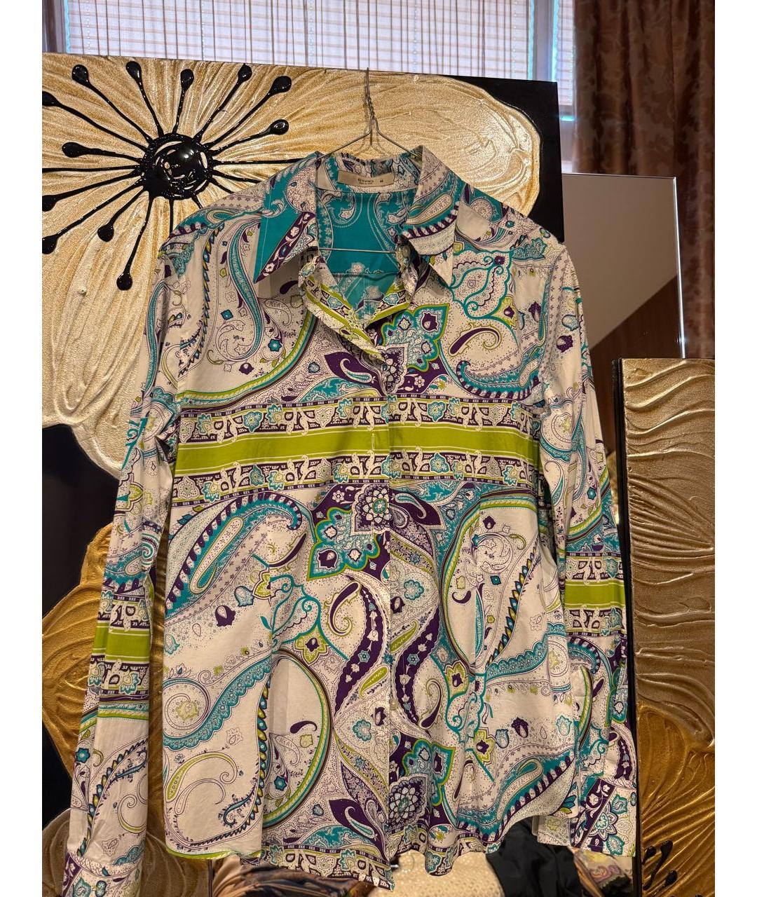 ETRO Мульти хлопко-эластановая рубашка, фото 7