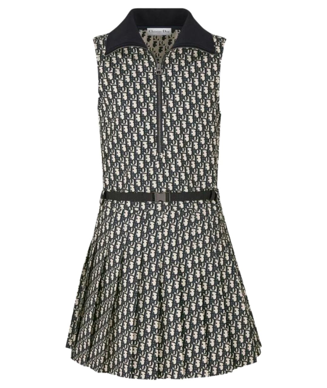 CHRISTIAN DIOR Синее полиэстеровое повседневное платье, фото 1