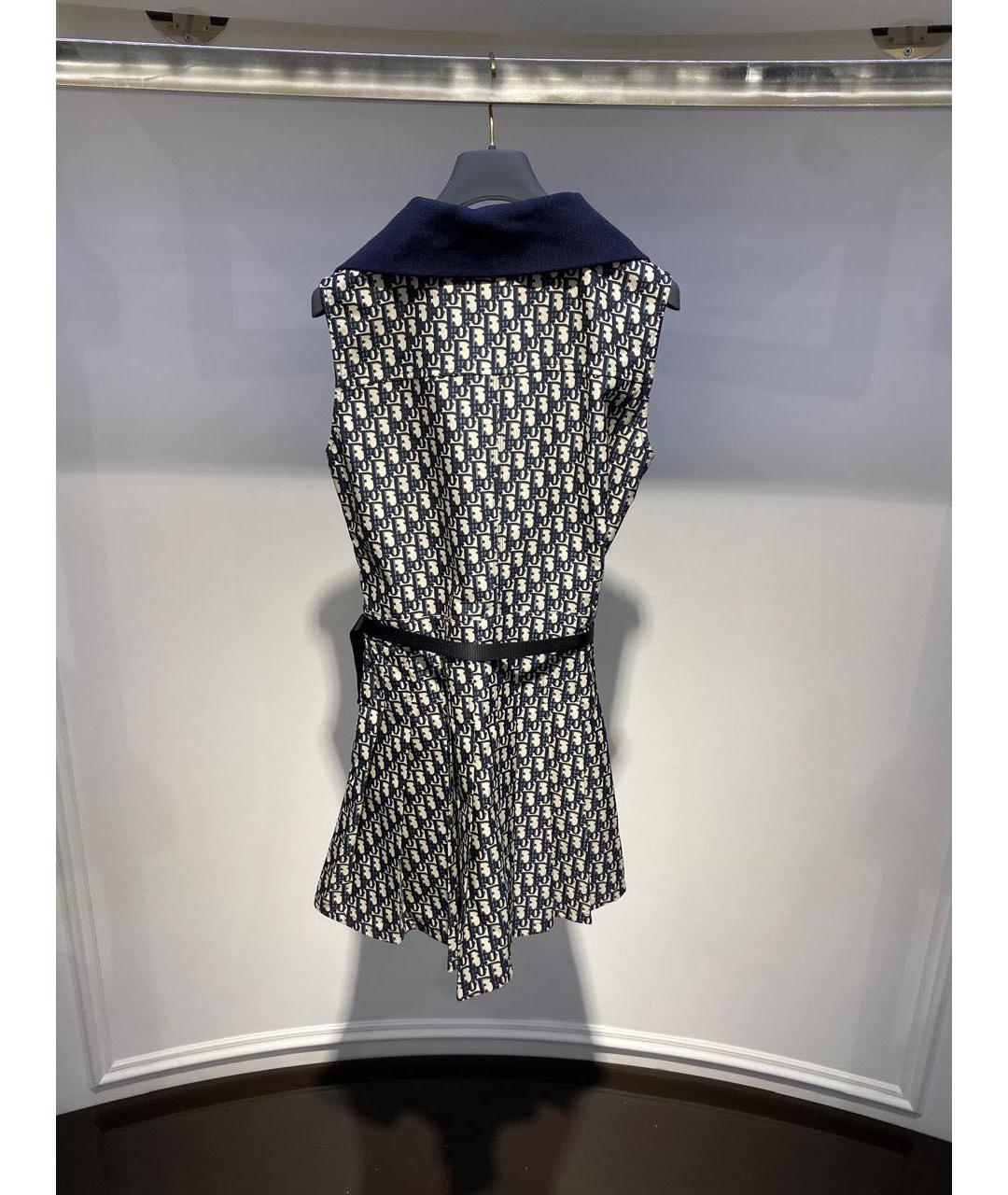 CHRISTIAN DIOR Синее полиэстеровое повседневное платье, фото 2