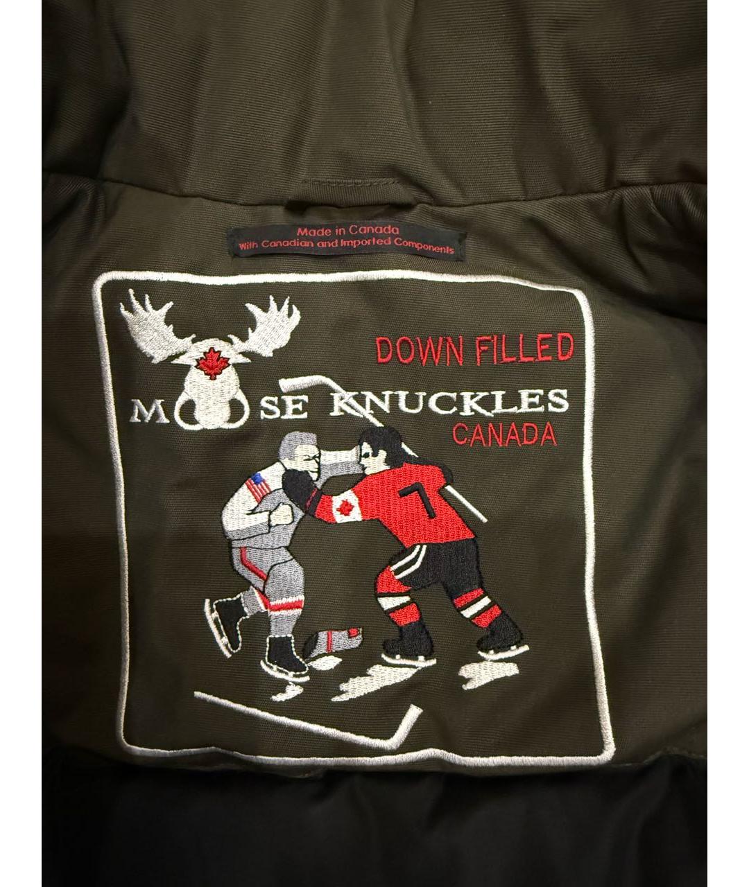 MOOSE KNUCKLES Хаки хлопковый пуховик, фото 3