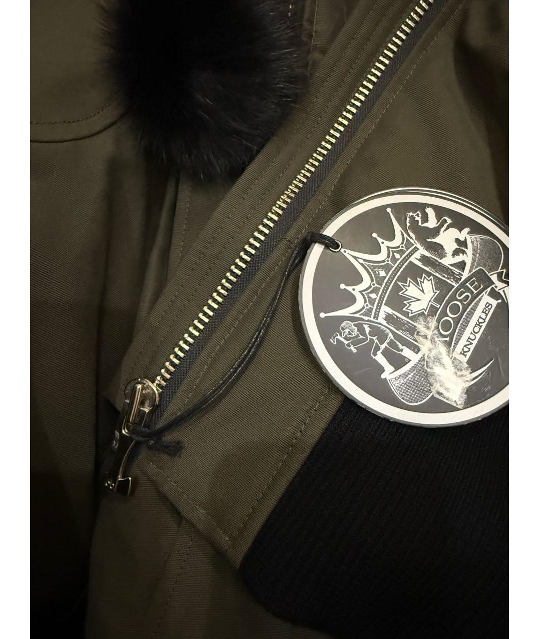 MOOSE KNUCKLES Хаки хлопковый пуховик, фото 4