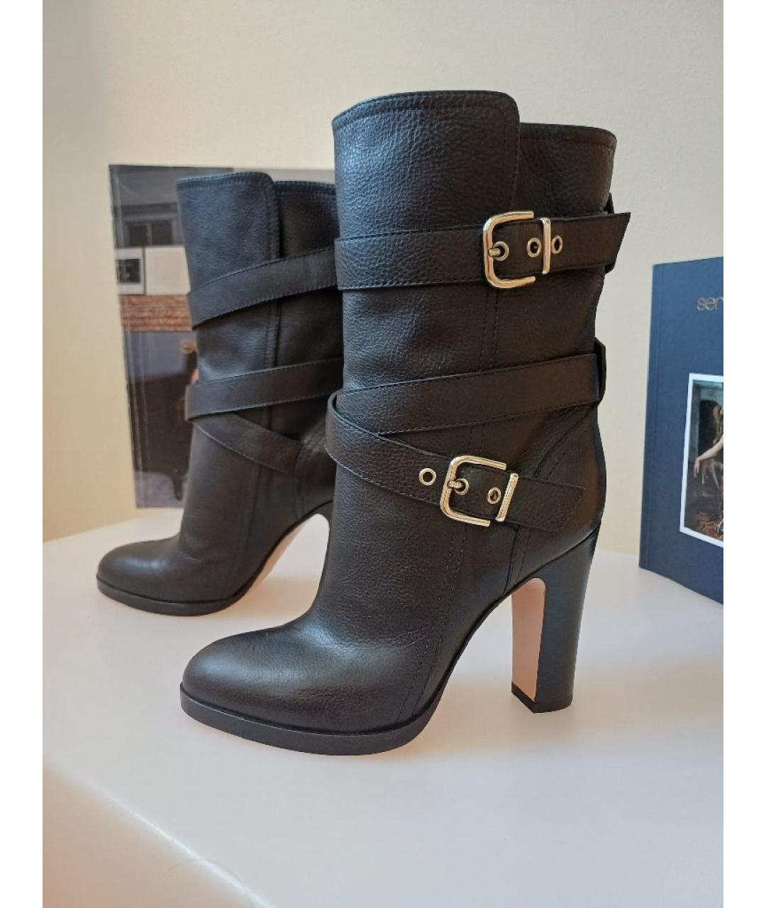 GIANVITO ROSSI Черные кожаные ботильоны, фото 2